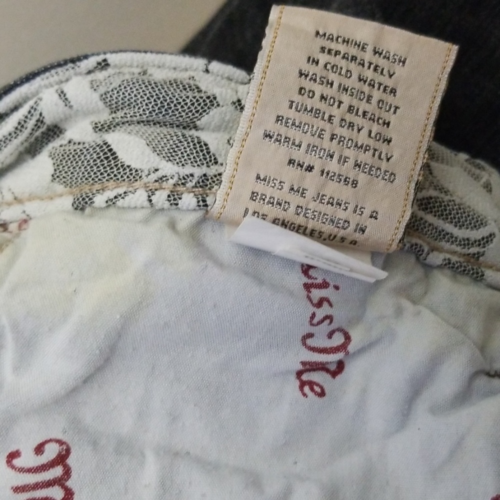MissMe Lacy Black/Grey Jeans, JP4292B Jet Reno x29 - Picture 6 of 7